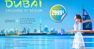 Duba&iuml; croisi&egrave;res et s&eacute;jours - sp&eacute;ciaux hiver 2017